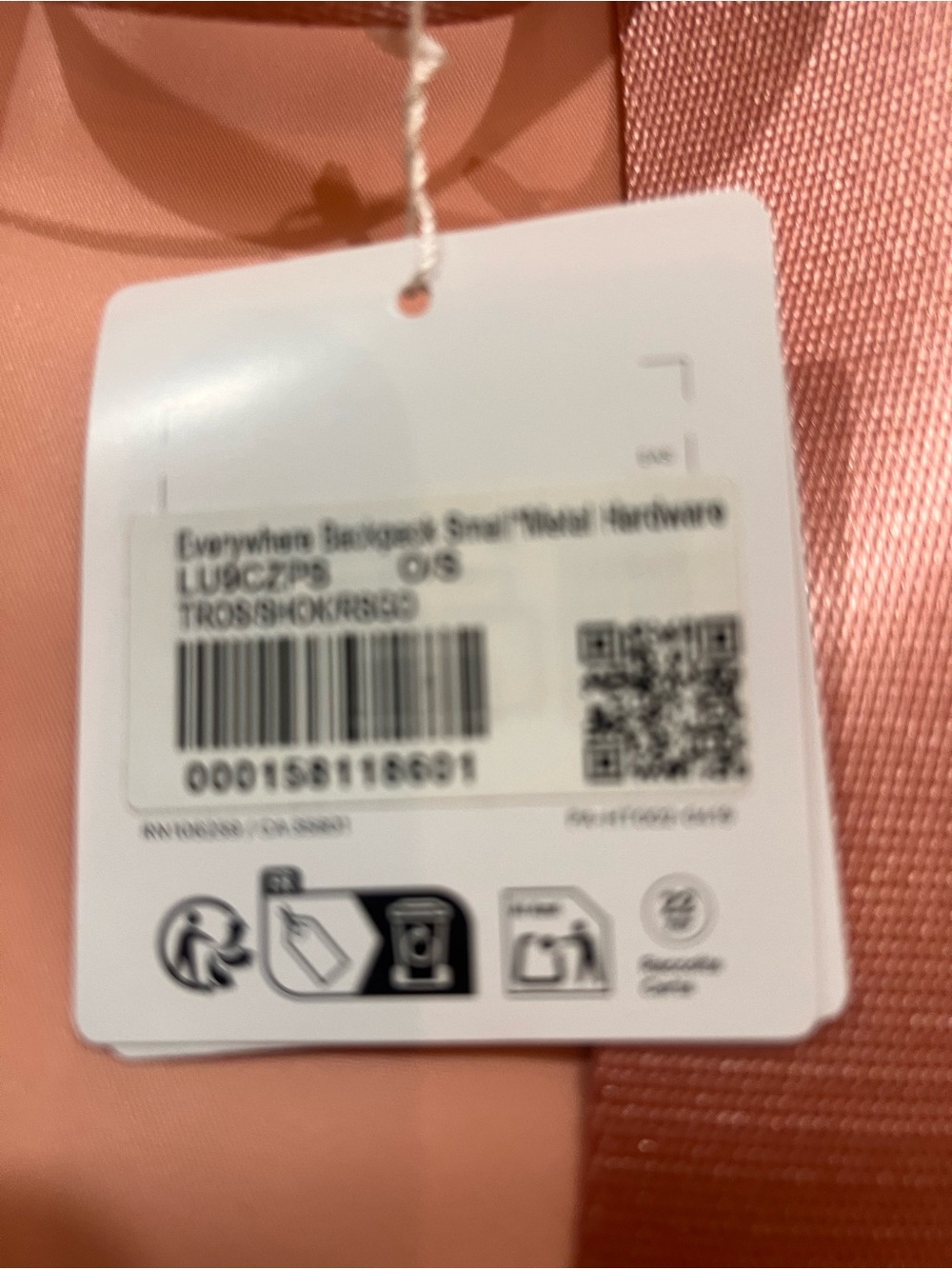 lululemon Everywhere Backpack small metal hardware colo:tros/shok/rsgo 11.5L - Picture 6 of 6